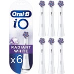 6 x Oral-B iO Radiant White Electric Toothbrush Head - White - 90116954