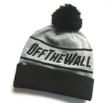 VANS Grey Black Cuff BOBBLE HAT BEANIE Pompom UNISEX - Off The Wall V54