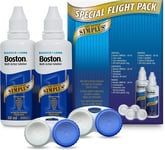 Boston Simplus Travel Contact Lens Solution, 2x 60ml Flight Pack Size