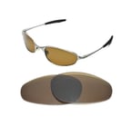 NEW POLARIZED BRONZE REPLACEMENT LENS FOR OAKLEY VINTAGE C-WIRE SUNGLASSES