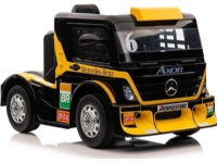 Lean Cars Enkel elbil för barn Mercedes-Benz Axor XMX622, gul