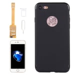 CHEJHUA Kumishi for iPhone 7 Asset 2 in 1 Dual SIM Card Adapter + TPU Support Case Cover with SIM Card Tray/SIM Card Pin sim card holder