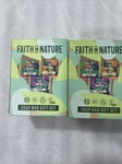 2X Faith in Nature Soap bar Gift set 3 Soap Bars (Aloe vera, Orange,Lavender
