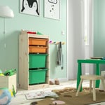 IKEA IKEA TROFAST förvaringskombination med backar, ljus vitbetsad furu/ljusorange klargrön, 44x30x91 cm 44x30x91 cm