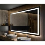 Miroir LED Lumineux 200x80 cm de Salle de Bain Mural AmbientLine avec éclairage Blanc Froid 7000K L15 Artforma - Transparent