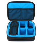 DURAGADGET Padded Black & Blue Storage/Carry Case with Adjustable Dividers - Compatible with TONOR USB Computer PC Microphone & Shure MV7 USB Podcast Microphone