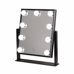 Bright Beauty Vanity - Sminkspegel med LED-belysning - Svart