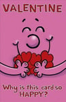 Funny Cute Why So Happy? Valentines Day Card Pink Valentine Cards