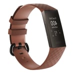 Fitbit Charge 3 / Charge 4 - Silikone armbånd str. L - Brun