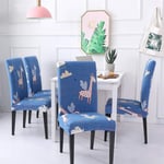 FGHJSF Chair Cover Blue animal giraffe Stretch Dining Chair Covers High Back Chair Protective Cover Slipcover,Elastic Chair Protector Seat Covers for Dining Room,Hotel,Ceremony(2 pack)