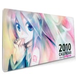 Hatsune_Mi-ku Large Gaming Mouse Pad (35.43 X 15.75X 0.12inch) Extended Ergonomic for Computers Thick Keyboard Mouse Mat Non-Slip Rubber Base Mousepad