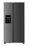 Midea Imprasio Side by Side Fridge/ Freezer 513L Stainless Steel with Plumbed Water & Ice Dispenser