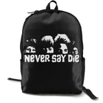 Yuanmeiju Canvas Backpack Goonies Never Say Die Backpack Campus School Bag Casual Backpack Gym Backpack