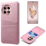 SKALO OnePlus 12R 5G PU Läder Skal med Korthållare/Plånbok - Roséguld Rosa guld
