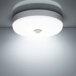 Galaxy LED-taklampa med rörelsedetektor 12W 1500LM 6500K kallvit IP56 vattentät cirkulär LED-taklampa, lämplig för utomhus- och inomhustrappor