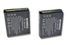 INTENSILO 2x Li-Ion batterie 1050mAh (3.6V) pour appareil photo vidéo Sigma DP1 Merrill, DP2 Merril, DP3 Merrill comme D-Li106, Sigma BP-41.