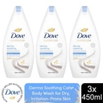 Dove Body Wash Soothing Care & Ultra-gentle Cleansing For Sensitive Skin 3x450ml