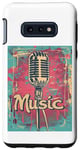 Coque pour Galaxy S10e Microphone chanteur vintage rétro chanteur