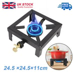 Single Propane Gas Boiling Ring Burner Outdoor Camping Stove BBQ Cooker Iron LPG
