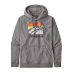 Patagonia M's Line Logo Ridge Uprisal Hoody Men's Sweatshirt, mens, Sweatshirt, 39584, gravel heather, L