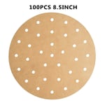 7.5Inch/8Inch/ 8.5Inch Air Fryer Liner- 100 PCS Air Fryer Parchment Liner/Steamer Liner/Perforated Parchment Paper Air Fryer/Steamer Basket