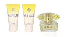 Versace Yellow Diamond Giftset 150 ml Edt Spray 50ml/Shower Gel 50ml/Body Lotion 50ml