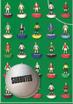 SUBBUTEO Football Gift Wrap Wrapping Paper 2 Sheets 2 Tags Team Player Adult Kid