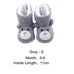 Baby Knitting Shoes Warm Boots First Walkers Grey S