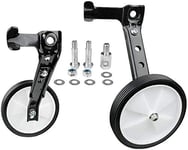 Tuoservo Stabilisateurs de roues d'entraînement pour vélo avec vis de support de montage pour enfants de 16, 18, 20, 22, 24 pouces (noir)