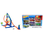 Hot Wheels Action Track, Corkscrew Twist Kit, Launch Car Directly at Target & 54886 10 Car Pack Assortment (Pack May Vary)