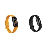 Fitbit Inspire 3 Activity Tracker with 6-months Membership Included, Morning Glow & Inspire 2 Health & Fitness Tracker with 1-Year Included, 24/7 Heart Rate & up to 10 Days Battery, Black