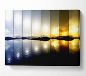 Lights Of The River Canvas Print Wall Art - Medium 20 x 32 Inches