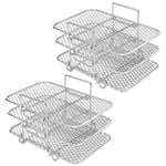 Stainless Steel Air Fryer Rack for Ninja Multi-Layer Double Basket Accessories