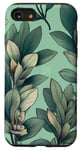 iPhone SE (2020) / 7 / 8 Leaves Botanical Flower Plant Line Art Sage Green Case