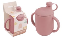 DORON & CHARLIE - Gobelet D'Apprentissage - Repas Enfant - 056740 - Rose - Silicone - 150 ml - Compatible Micro Onde - Machine à Laver - Facile à Nettoyer - Tasse Bébé - À Partir de 4 mois