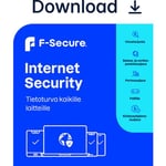 F-Secure Internet Security for all devices - 5 laitetta / 24 kk -tietoturvaohjelmisto, ESD - sähköinen lisenssi