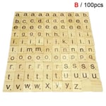 100 Wooden Scrabble Tiles Black Letters Numbers For Crafts Wood B Lowercase 100pcs