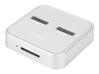 Digitus - Ssd-Dockningsstation - Fack: 2 - M.2 - M.2 Card (Pcie Nvme & Sata) - Usb-C 3.2 (Gen 2) - Silver