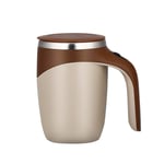 MorLugan Electric stirring coffee cup made of stainless steel, powered by battery, one-touch operation, suitable for coffee/tea cup/hot chocolate