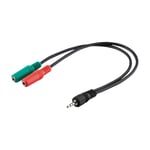 QNECT HEADSET TRRS ADAPTERI 0,3 M