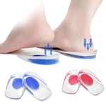 2-pack Hälinlägg - Skoinlägg i Silikon - Transparent Röd