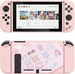 Étui De Protection Rose Compatible Avec Nintendo Switch, Étui Mince En Tpu Pour Console De Commutation Et Joy-Con (Garde-Robe Pour Filles)