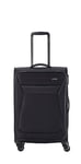 travelite 4-wheel suitcase size M soft shell, luggage series CHIOS with stretch gusset + edge protector, trolley in timeless look, 67 cm, 60 up to 66 litres