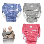 Adult Diaper Adjustable Washable Elderly Diaper Incontinence Nappy Pants 501 REL