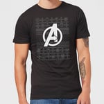 Marvel Avengers Logo Men's Christmas T-Shirt - Black - S