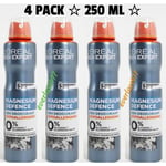 LOreal Men Expert Magnesium Defence 48 H Deodorant Hypoallergenic 0%Alcohol,4X