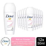 Dove Powder Roll On Anti-Perspirant up to 48H Sweat & Odour Protection, 12x50ml
