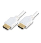 ExPro 10m  Pro White HDMI v1.4 FULL HD 4K 3D Cable Lead OFC Gold double shielded