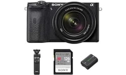 Sony Alpha 6600 APS-C Mirrorless Camera with Sony 18-135mm f/3.5-5.6 Zoom Lens + Content Creator Kit including: Bluetooth Shooting Grip, Memory Card, Rechargable Battery Pack and E 15mm F1.4 G