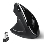 perixx PERIMICE-713L, Left Handed Wireless Vertical Mouse, 6 Buttons Design, 3 Level DPI, Power Switch